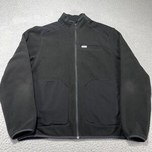 Figs Black Military-Style Zip Front Field Jacket